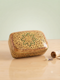 Handcrafted Kashmiri Paper Mache Floral Trinket Box